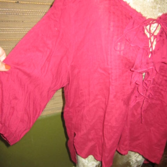 FREE PEOPLE! FUCHSIA HIGH LOW TOP! - Picture 7 of 8